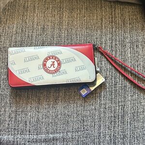 Alabama Crimson NCAA Curve Zip Organizer Wallet